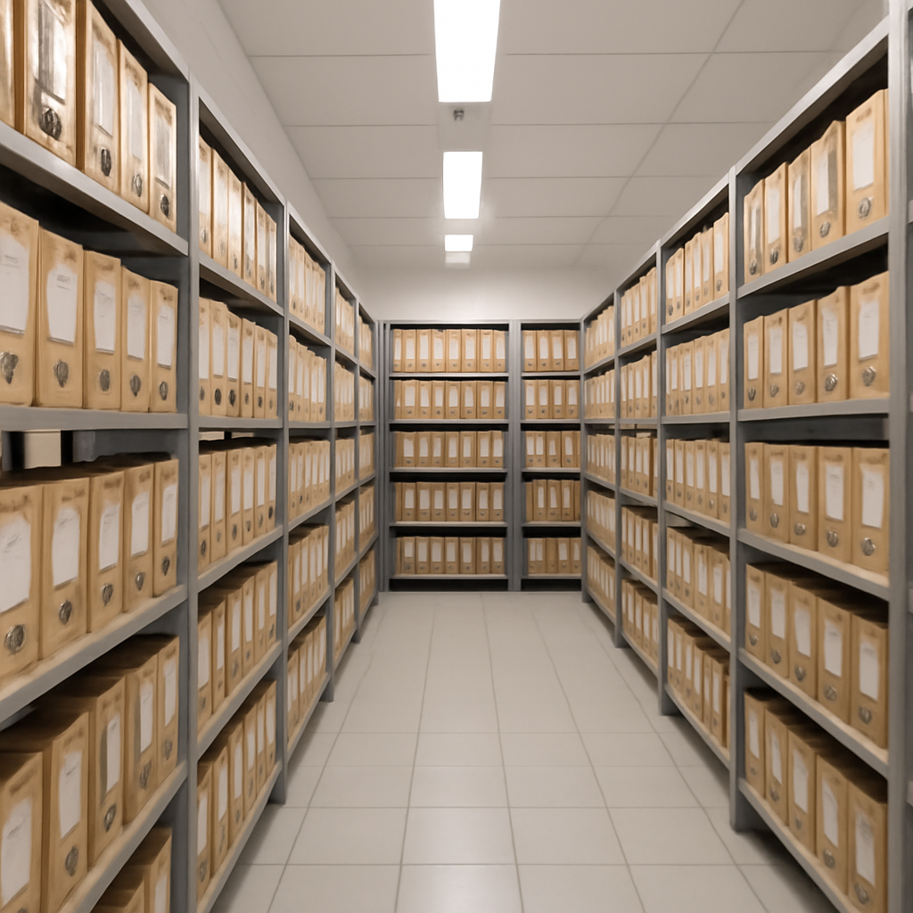Arquivo morto sem improviso: critérios práticos para organizar documentos físicos e ganhar velocidade administrativa